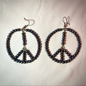Costume Jewelry Peace Earrings